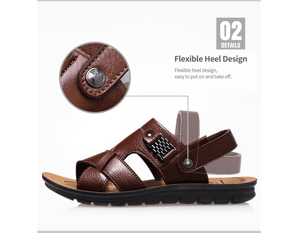 Men's Sandals Large Size Leather Beach Shoes Sandal Men's Sandals Large Size Leather Beach Shoes Sandal