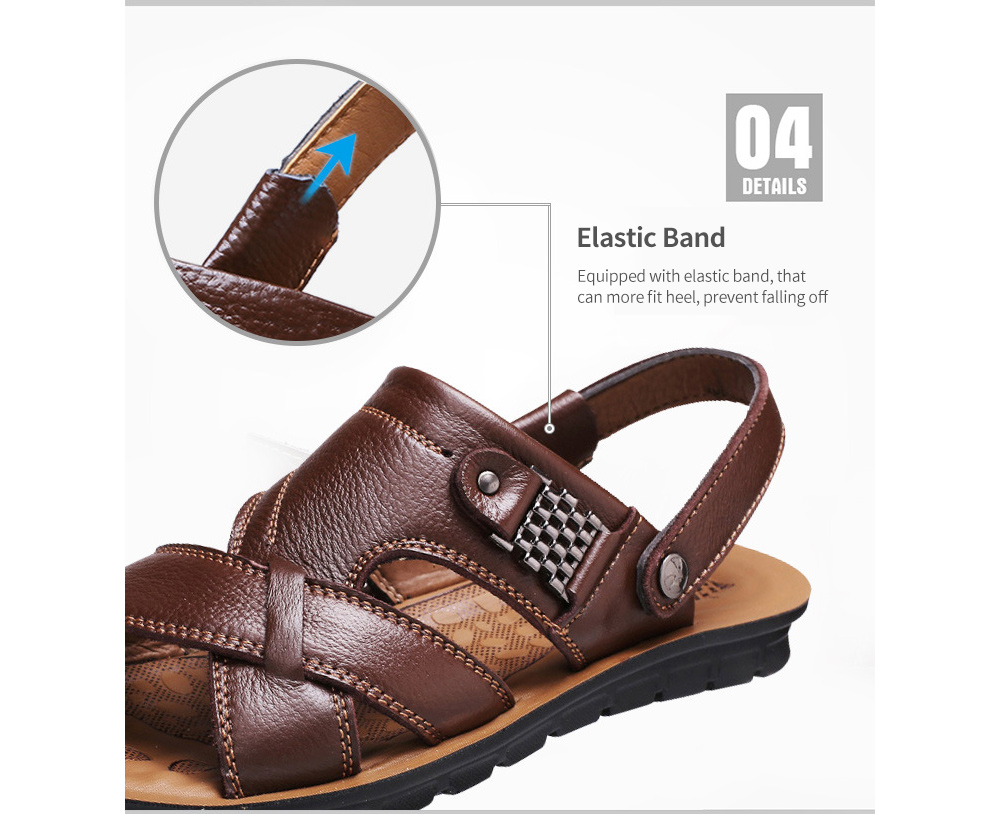 Men's Sandals Large Size Leather Beach Shoes Sandal Slippers Band Men's Sandals Large Size Leather Beach Shoes Sandal Slippers Band
