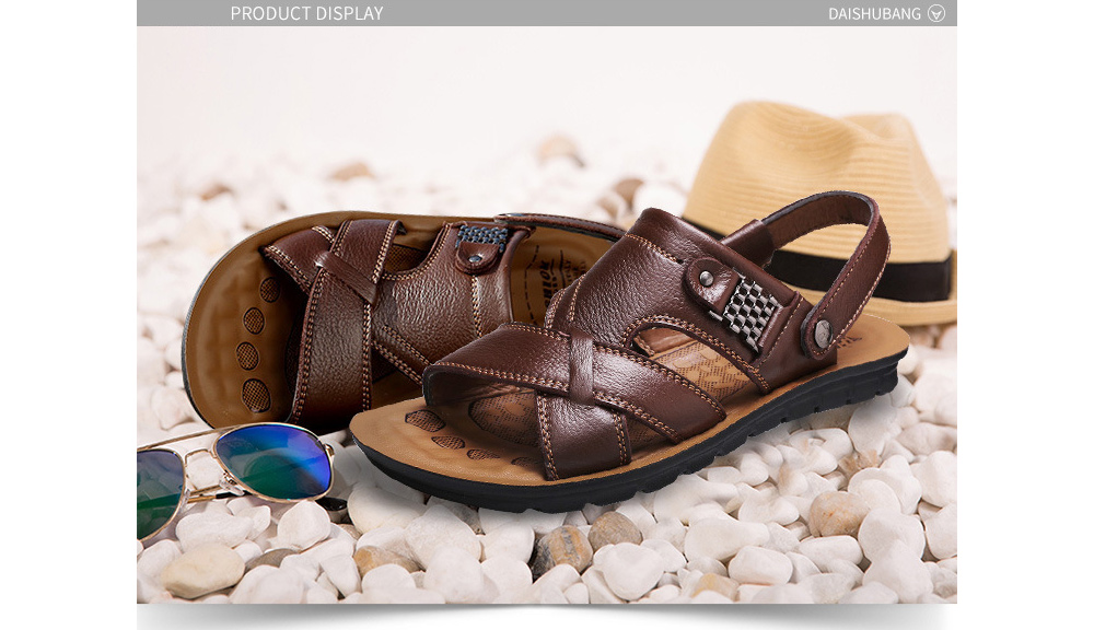 Men's Sandals Large Size Leather Beach Shoes Sandal Men's Sandals Large Size Leather Beach Shoes Sandal