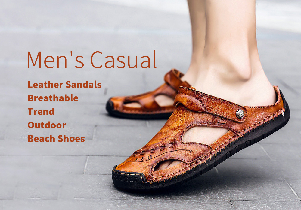 Summer Men's Casual Sandals Breathable Trend Outdoor Beach Men's Shoes - 868 Yellow Brown 47 Summer Men's Casual Sandals Breathable Trend Outdoor Beach Men's Shoes - 868 Yellow Brown 47