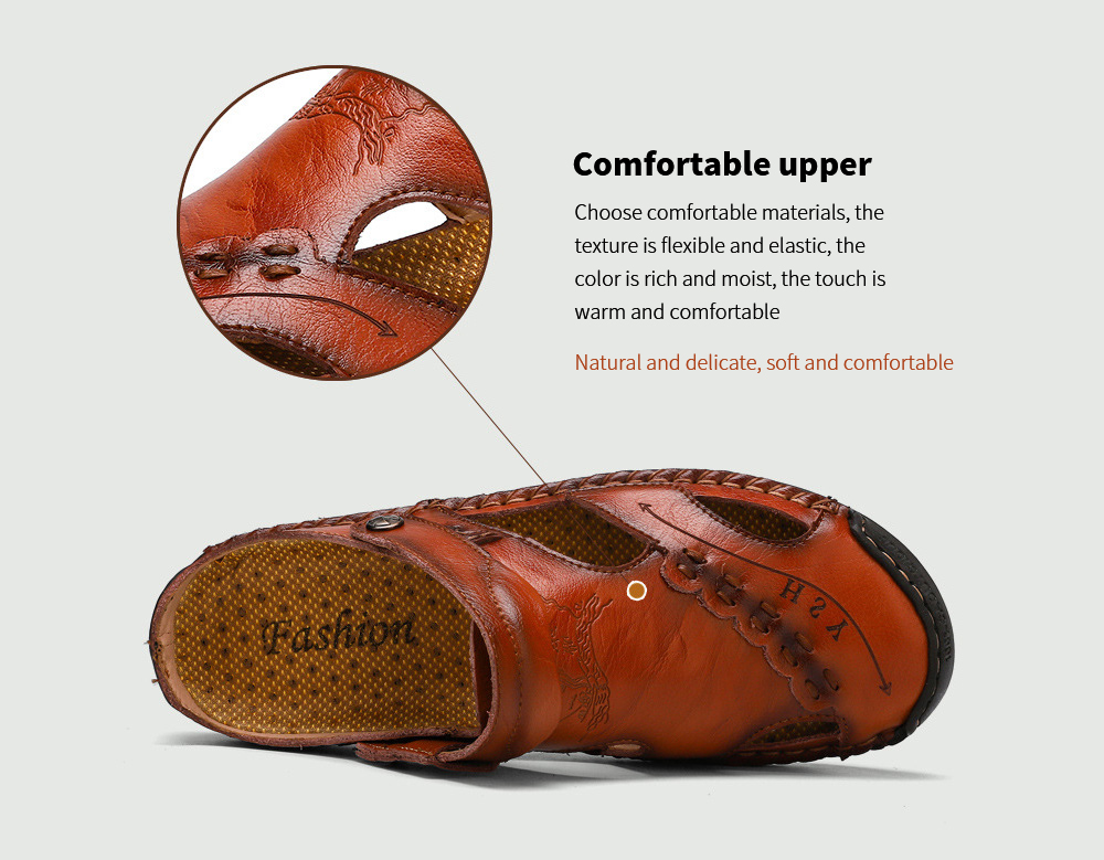 Summer Men's Casual Sandals Breathable Trend Outdoor Beach Men's Shoes - 868 Yellow Brown 47 Summer Men's Casual Sandals Breathable Trend Outdoor Beach Men's Shoes - 868 Yellow Brown 47