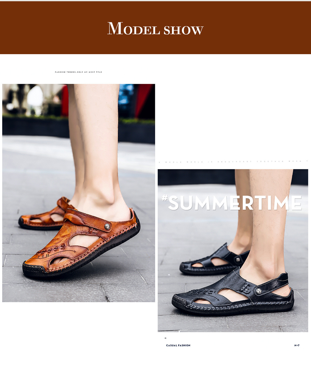 Summer Men's Casual Sandals Breathable Trend Outdoor Beach Shoes - 868 Yellow Brown 40 Summer Men's Casual Sandals Breathable Trend Outdoor Beach Shoes - 868 Yellow Brown 40