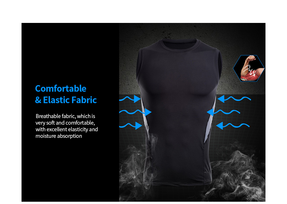 Fitness Clothes Sleeveless Vest Male Tight Gym High Racing Running T-shirt Sports Clothing - Vest P17120 black + fluorescent green 2XL Fitness Clothes Sleeveless Vest Male Tight Gym High Racing Running T-shirt Sports Clothing - Vest P17120 black + fluorescent green 2XL