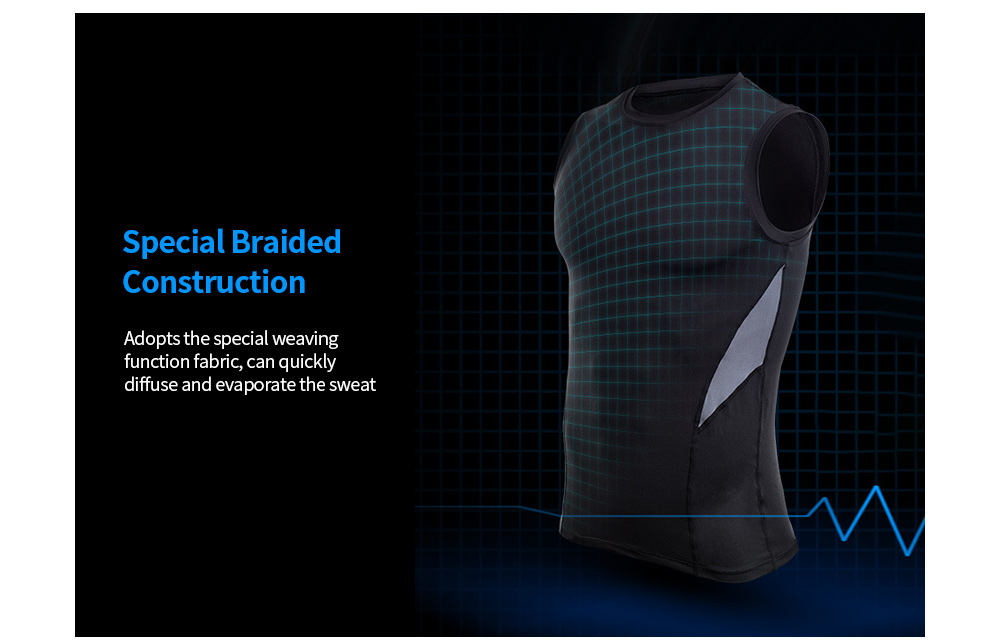 Fitness Clothes Sleeveless Vest Male Tight Gym High Racing Running T-shirt Sports Clothing - Vest P17120 black + fluorescent green 2XL Fitness Clothes Sleeveless Vest Male Tight Gym High Racing Running T-shirt Sports Clothing - Vest P17120 black + fluorescent green 2XL