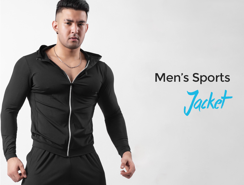 Sports Jacket Men's High Elastic Speed Black Hooded Coat Outdoor Basketball Running Fitness Clothing - Jacket D1921 Dark gray 3XL Sports Jacket Men's High Elastic Speed Black Hooded Coat Outdoor Basketball Running Fitness Clothing - Jacket D1921 Dark gray 3XL
