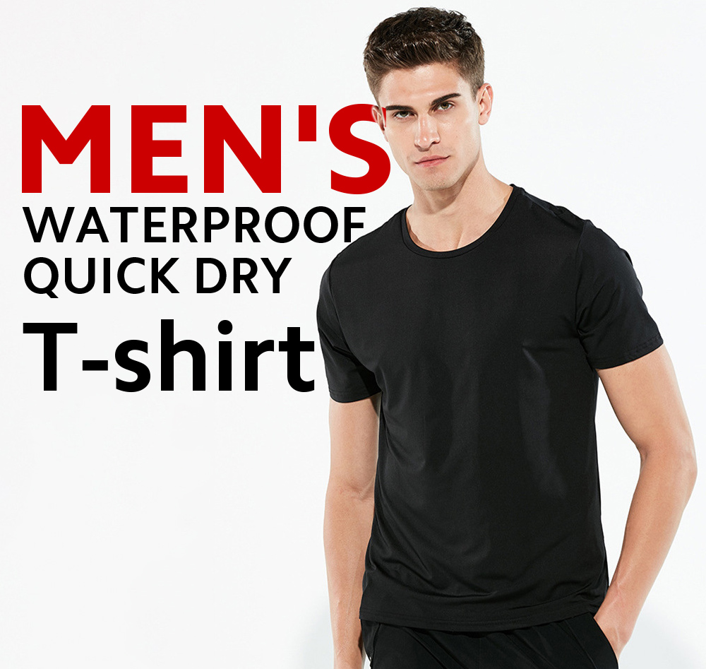 Men's Technology Waterproof Quick Men's T-Shirt Creative Nano Swage Breathable Skirt Short Sleeve Male - White XXXXL Men's Technology Waterproof Quick Men's T-Shirt Creative Nano Swage Breathable Skirt Short Sleeve Male - White XXXXL