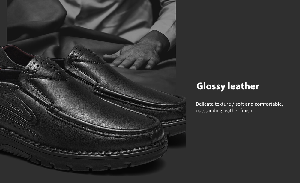 Men Large Size First Layer Cowhide Breathable Deodorant Leather Shoes- Brown Bear EU 40 Men Large Size First Layer Cowhide Breathable Deodorant Leather Shoes- Brown Bear EU 40