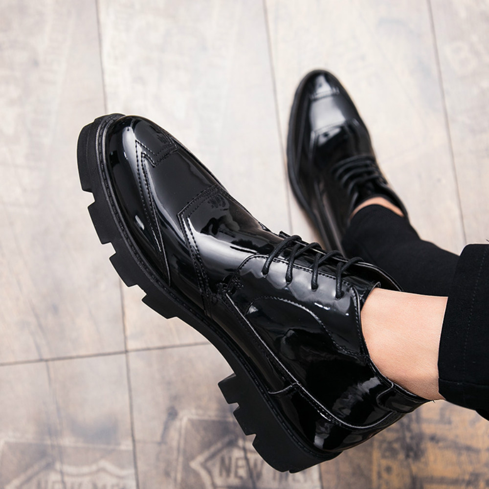 Business Casual Fashion Rise Mens Boots Shoes- Jet Black EU 41 Business Casual Fashion Rise Mens Boots Shoes- Jet Black EU 41