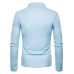 Men's Large Size V-neck Lapel Long Sleeve T-shirt