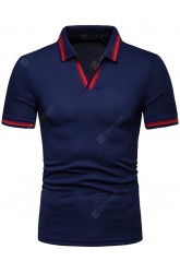 Men's Solid Color Fashion Turn-down Collar T-shirt