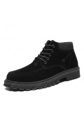 Men'S High-Top Small Shoes Bright Black Tide Shoes Dress Business Shoes